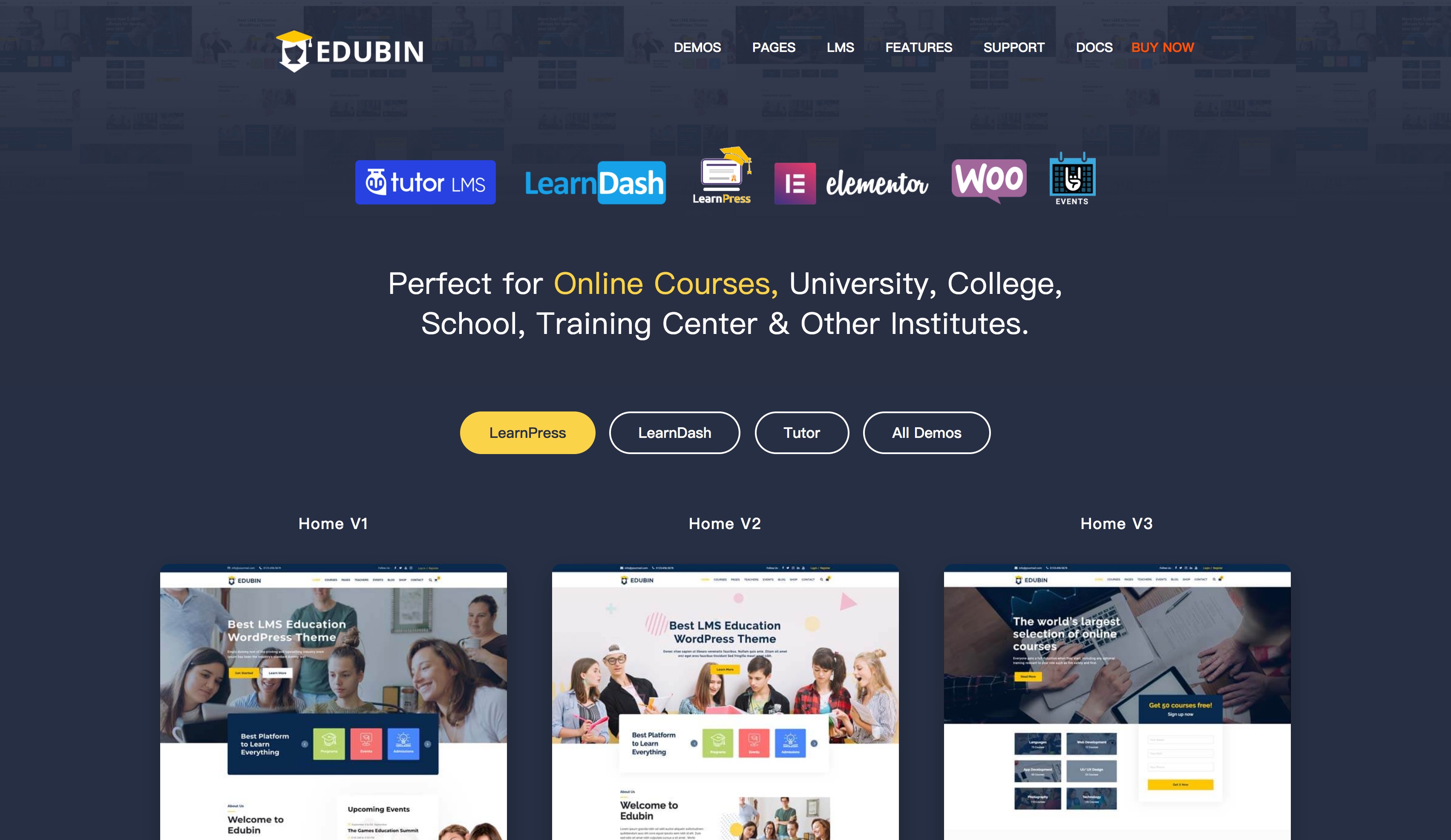 Edubin-在线学习学校教育培训WordPress主题