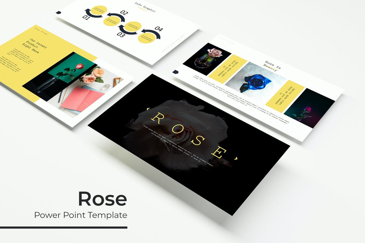 Rose-大气简约多功能Powerpoint模板PPT模板