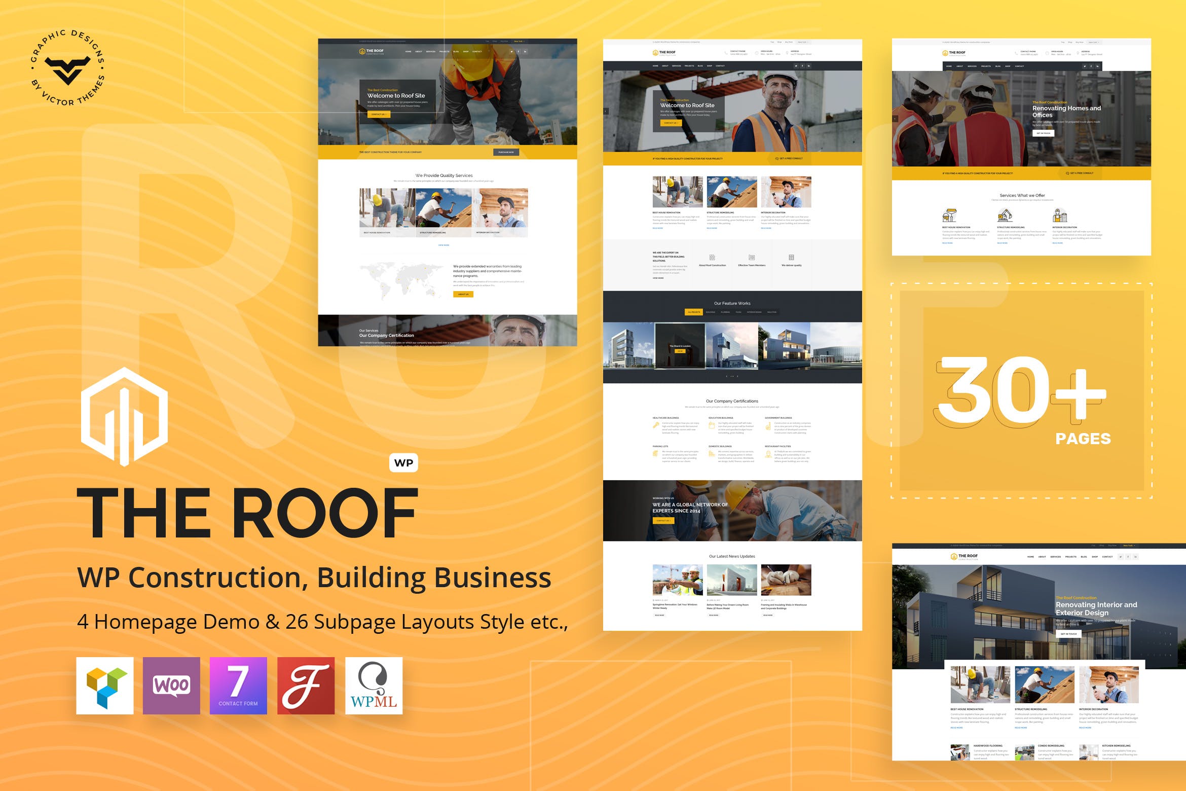 Roof - 房屋建筑WordPress主题模板